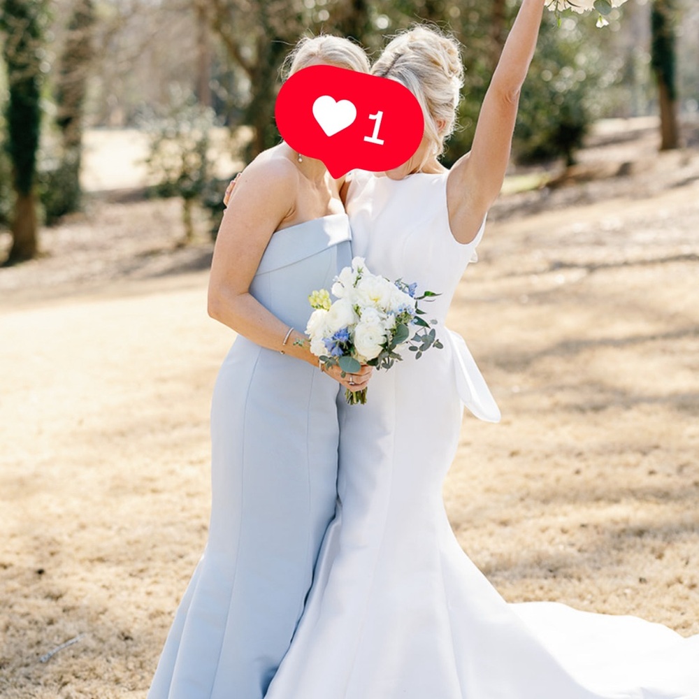 Amsale Light Blue Dress